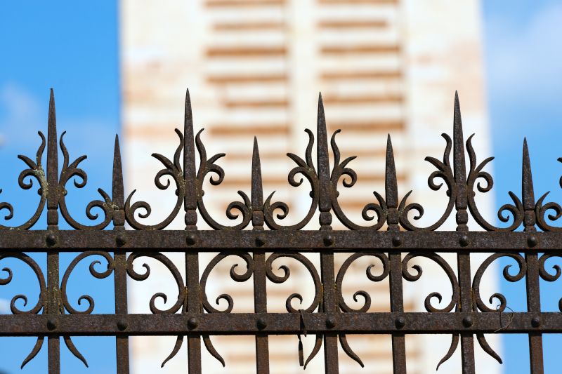 Wrought Iron Fence Installation detail